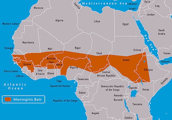 Africa meningitis belt